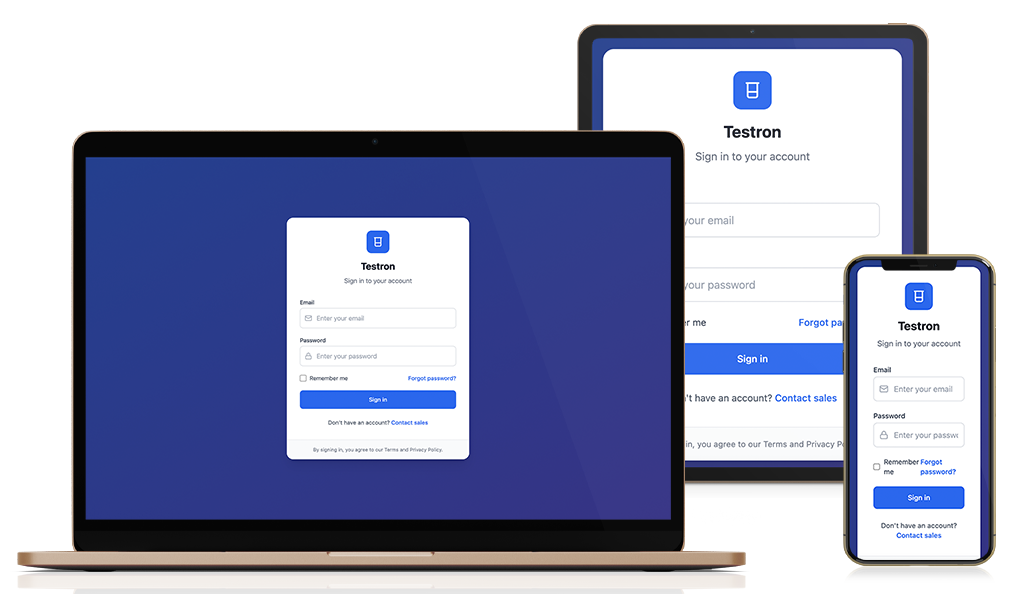 TestronAI screen